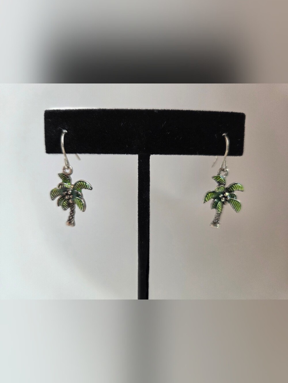 Green Palm Tree Drop Earrings - Women Jewelry